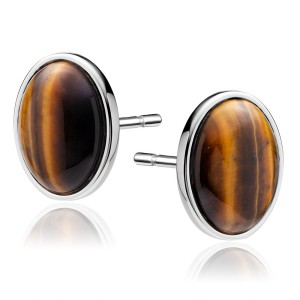 Cercei argint cu piatra galben-maro DiAmanti Z2068ER_TY-DIA (Argint 925‰ 5,5 g.)